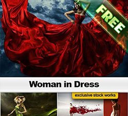 高清的美女图片：Woman in Dress